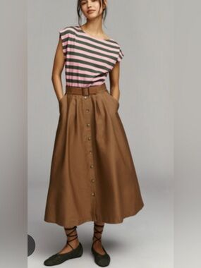 Anthropologie Twofer A-Line Midi Dress Medium NEW W/ TAGS
